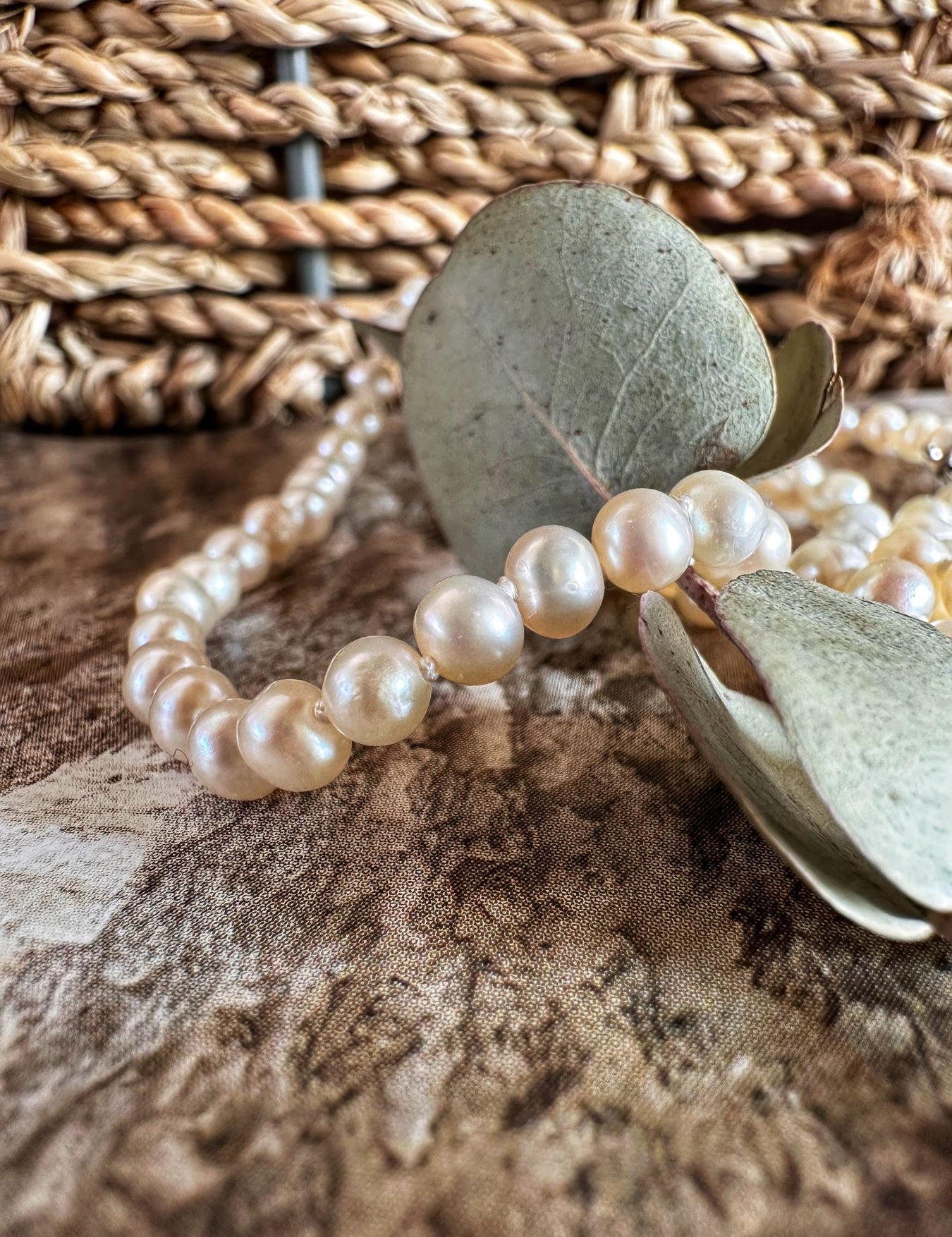 Collier perle blanche de culture