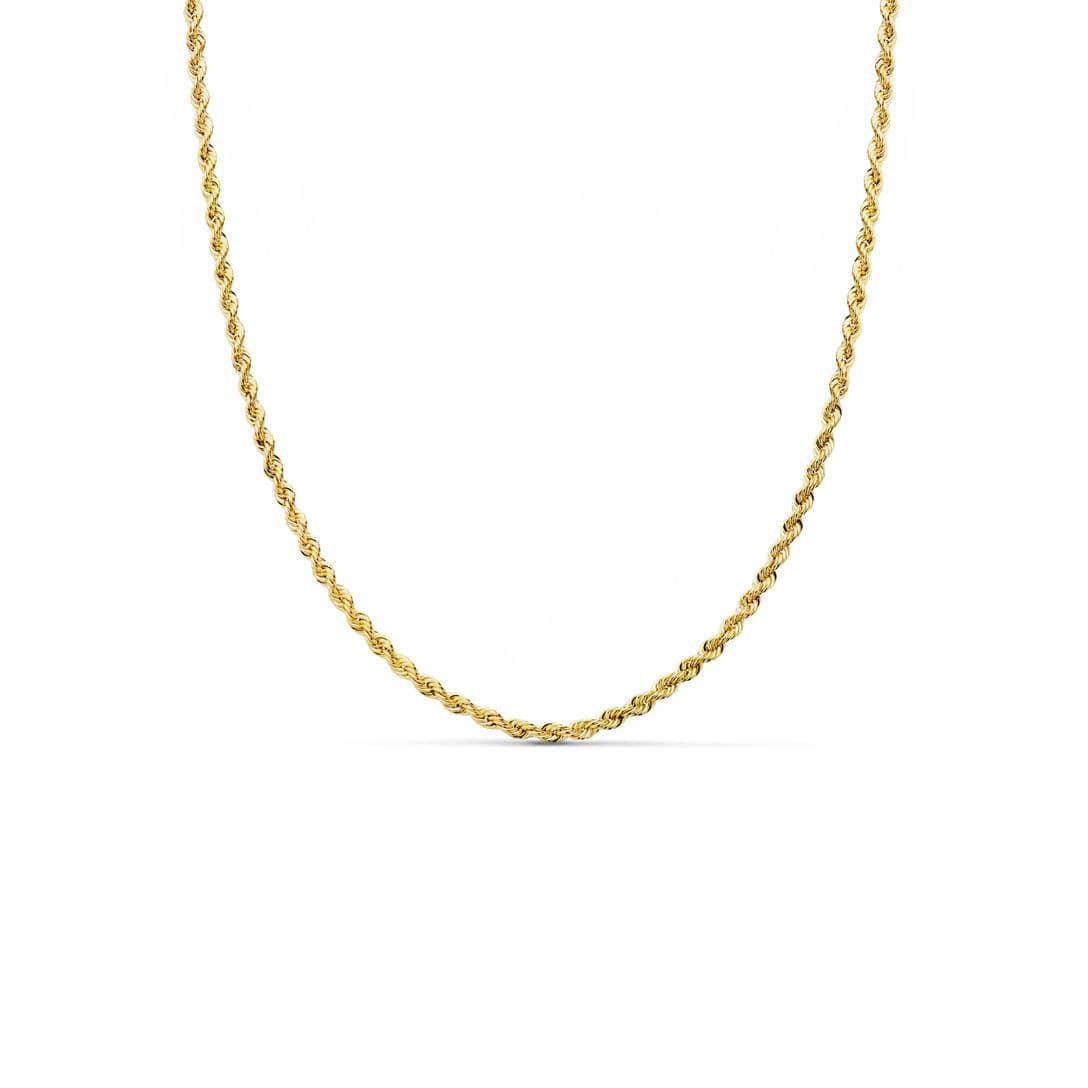 Collier Chaîne Corde Plaqué Or 12 Carats 4,9 Mm - Style Victorien épais Et Brillant 31g