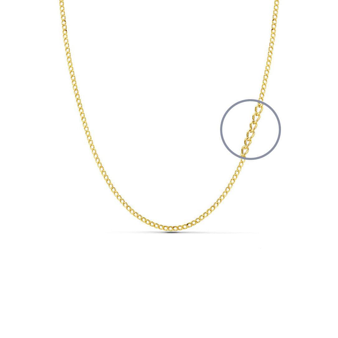 Chaîne maille Gourmette en or jaune 18 carats – Maison Gabriel