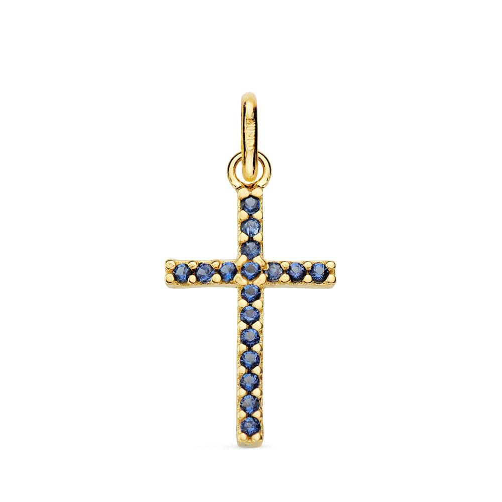 Croix En Or Jaune 18 Carats – Pierres Blanches – Bijou Occasion – Belle Pièce