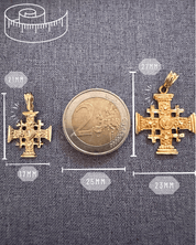 Croix de Jérusalem en or jaune 18 carats - Maison Gabriel