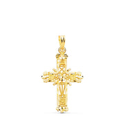 Croix "Etincelle" en or jaune 18 carats, finition ajourée - Maison Gabriel