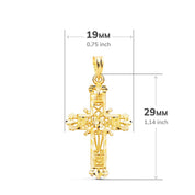 Croix "Etincelle" en or jaune 18 carats, finition ajourée - Maison Gabriel