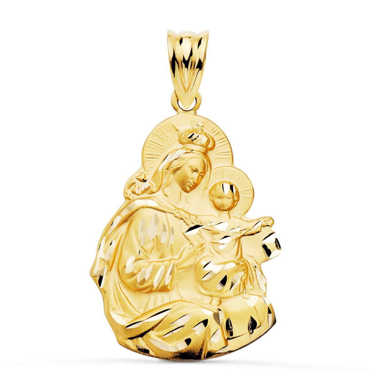 Médaille "Vierge du Mont Carmel" en or jaune 18 carats - Maison Gabriel