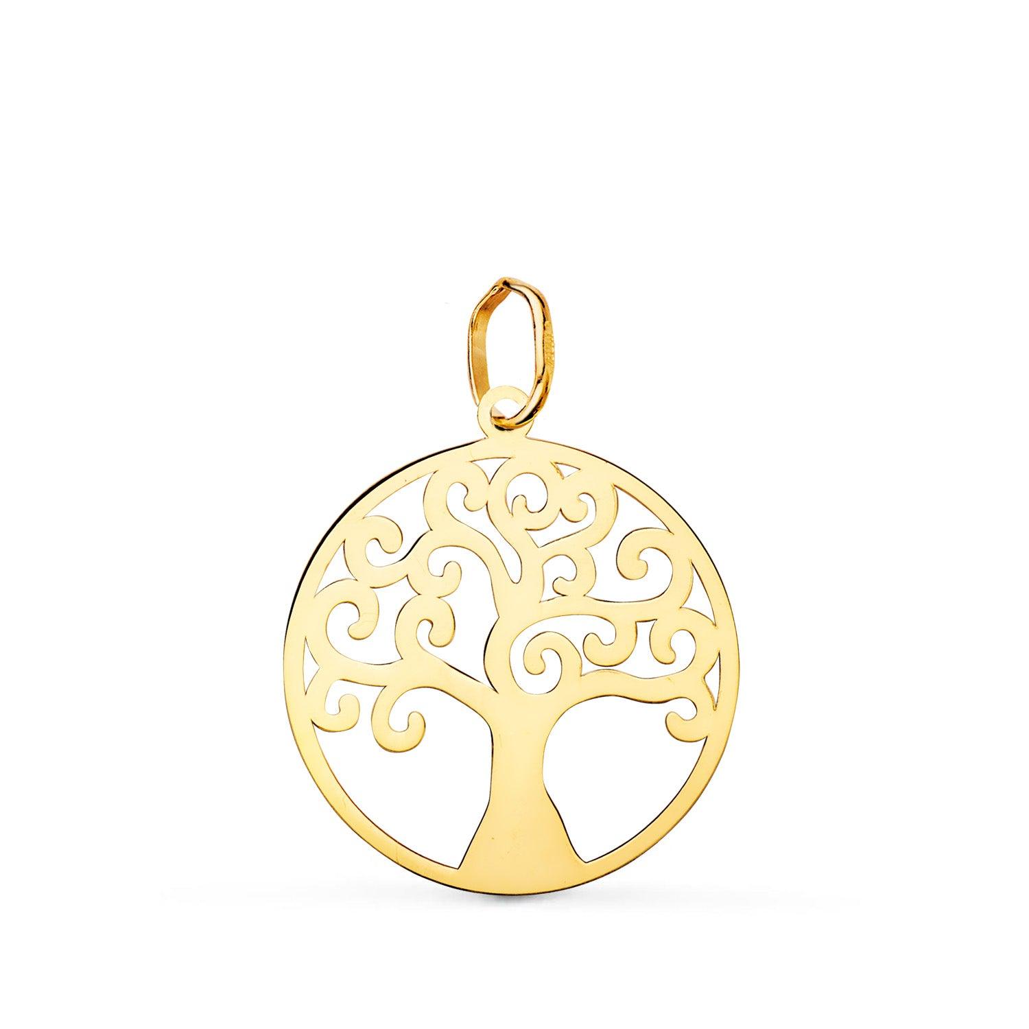Pendentif Arbre de vie ajouré en or 18 carats, finition brillante - Maison Gabriel