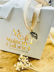 Pendentif Arbre de vie ajouré en or 18 carats, finition brillante - Maison Gabriel