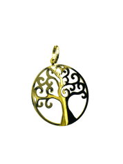 Pendentif Arbre de vie ajouré en or 18 carats, finition brillante - Maison Gabriel