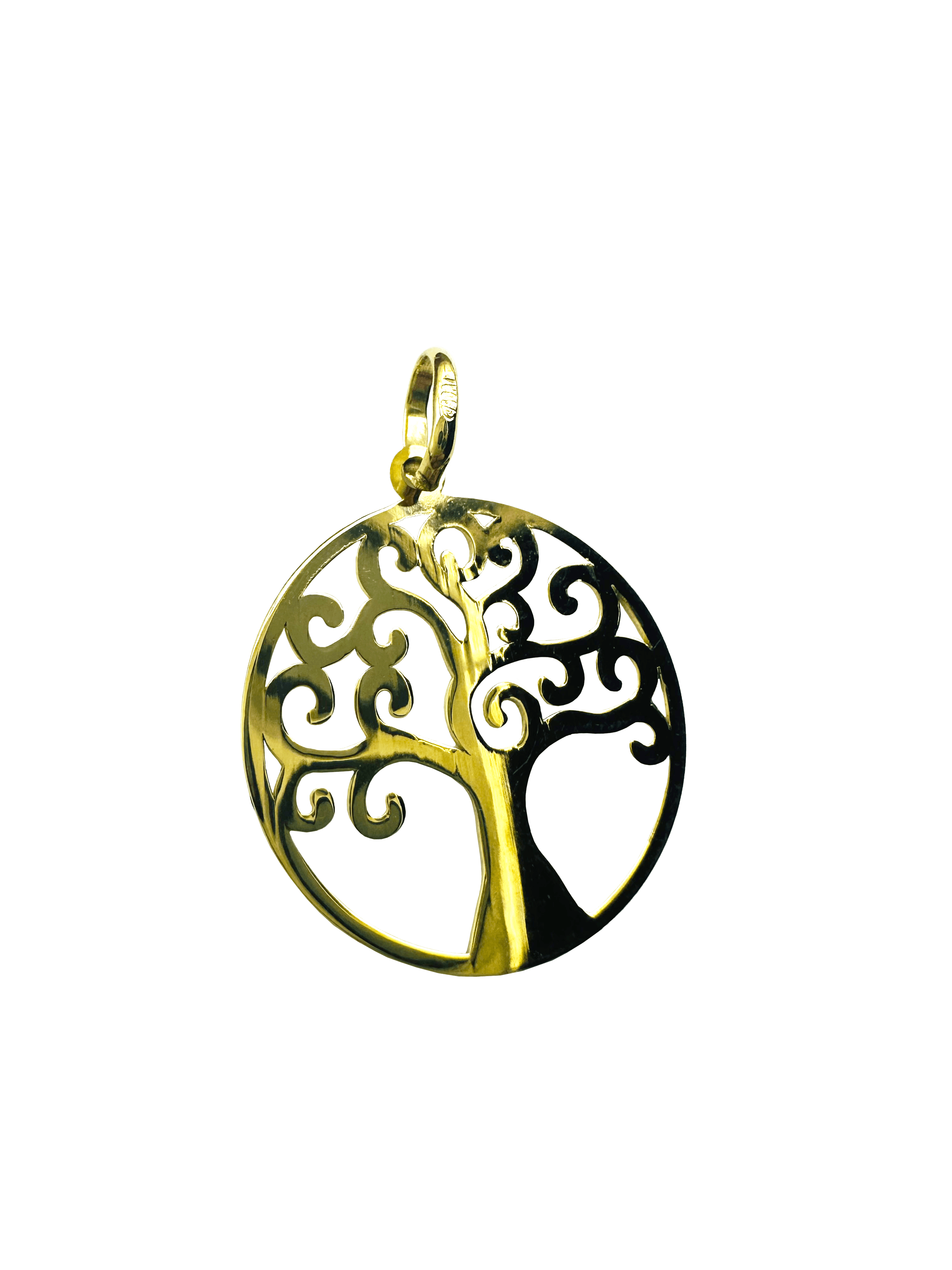 Pendentif Arbre de vie ajouré en or 18 carats, finition brillante - Maison Gabriel
