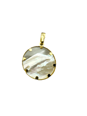 Pendentif Arbre de vie en nacre et or 18 carats finition brillante - Maison Gabriel