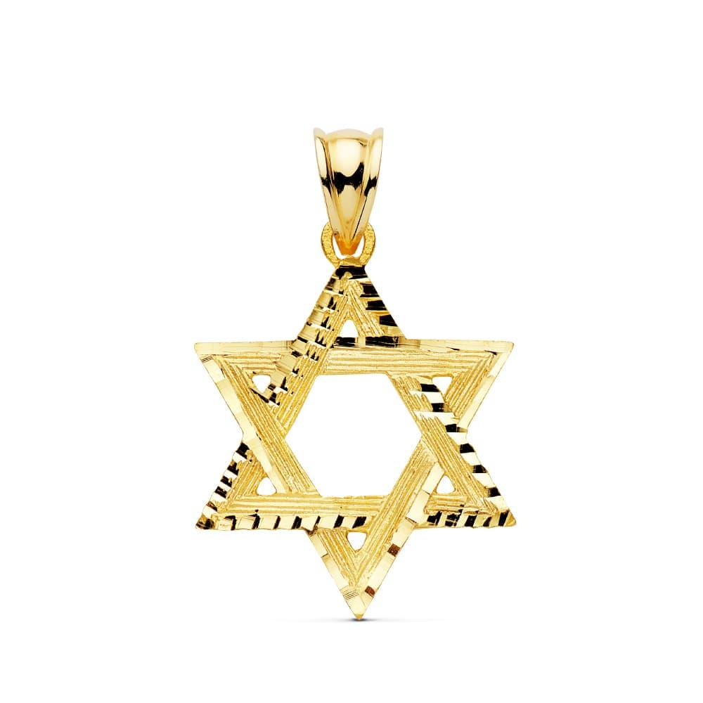 Collier Étoile De David En Nacre - Pendentif Magen David Israël - Chaîne 45+5 Cm - Neuf Avec étiquettes
