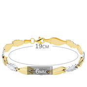 Bracelet "Feuillage Eternel" bicolores en or 18 carats