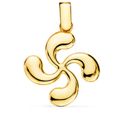 Croix Basque galbée en or jaune 18 carats