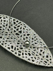 Collier "Moaña" en argent 925 et perle de Tahiti  ronde