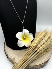 Collier "Tiare" chaine Y en argent 925 et perle de Tahiti poire