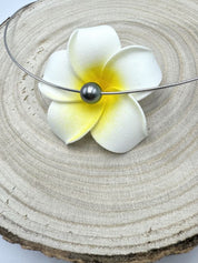 Collier "Moaña" en argent 925 et perle de Tahiti  ronde