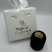 Bague "3 anneaux cintrés" en or 18 carats