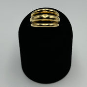 Bague "3 anneaux cintrés" en or 18 carats