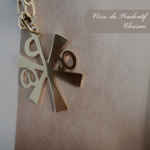 Pendentif "Chrisme" en or jaune 18 carats