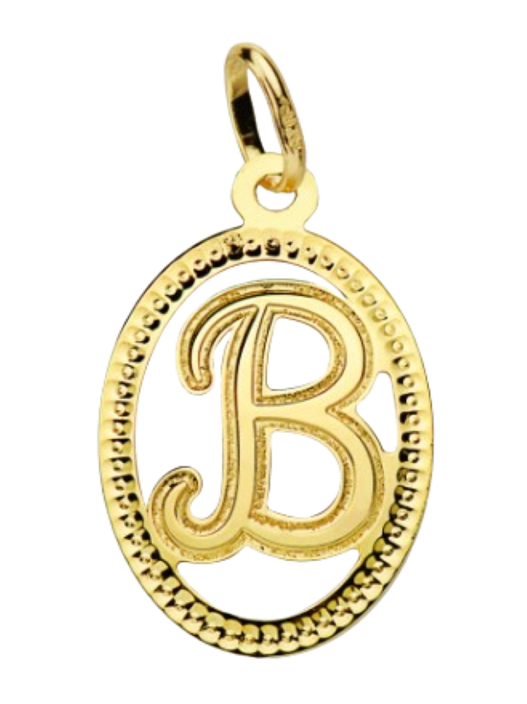 Pendentif ou jeton "Oméga", lettre stylisée ajourée en or jaune 18 carats