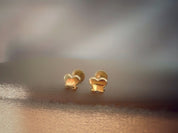 Puces d'oreilles papillon "Joïa", pour enfants, en or 18 carats, fermoir à vis