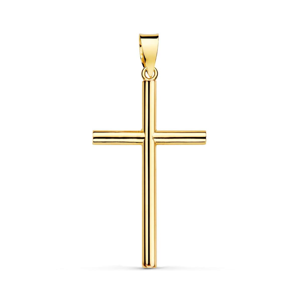 Croix "Humilité" en or jaune 18 carats, finition polie brillante