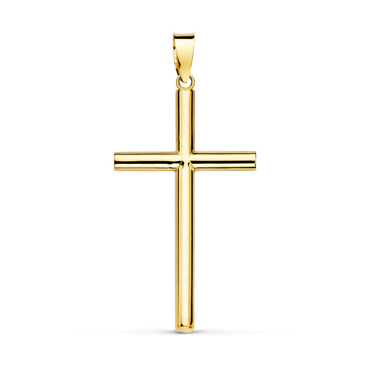 Croix "Humilité" en or jaune 18 carats, finition polie brillante