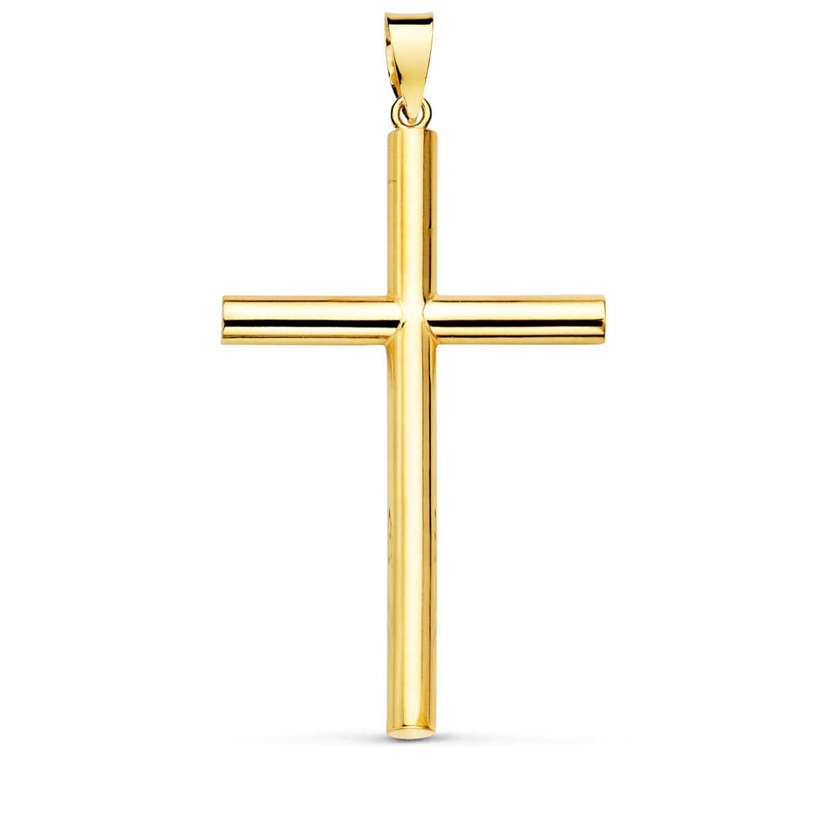 Croix "Humilité" en or jaune 18 carats, finition polie brillante