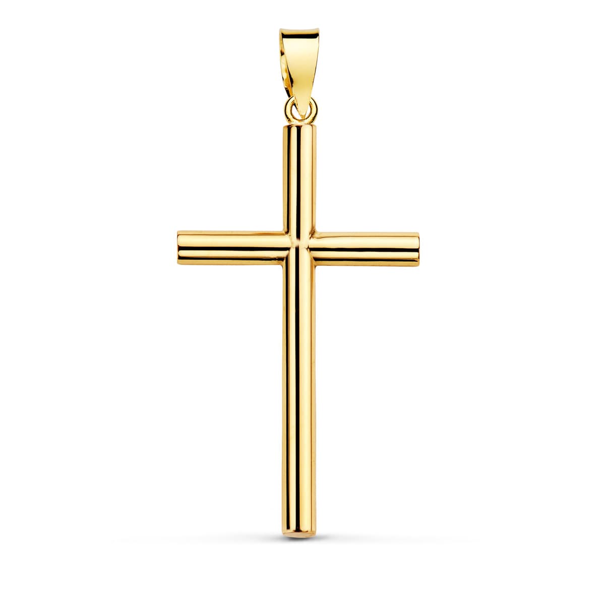 Croix "Humilité" en or jaune 18 carats, finition polie brillante
