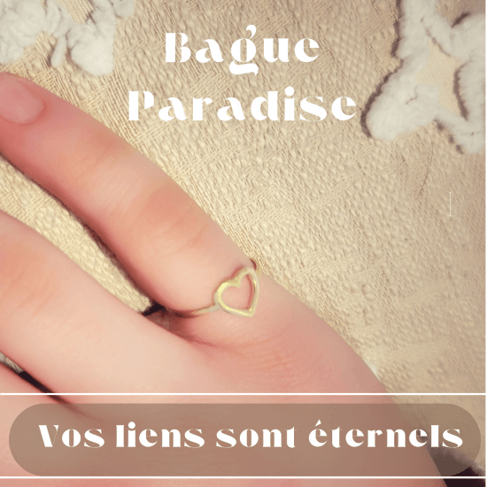Bague "Paradise", cœur ajouré en or 18 carats - Maison Gabriel