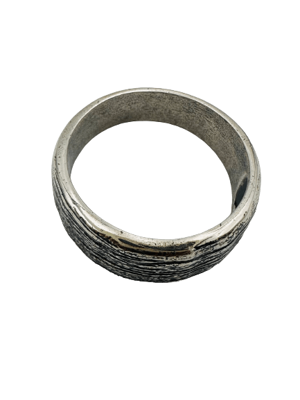 Bague "Sillages" sculptée, gravable, en argent 925 - Maison Gabriel