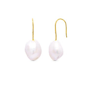 Boucles d'oreilles "Innocence" en or jaune 18 carats et perles gouttes - Maison Gabriel