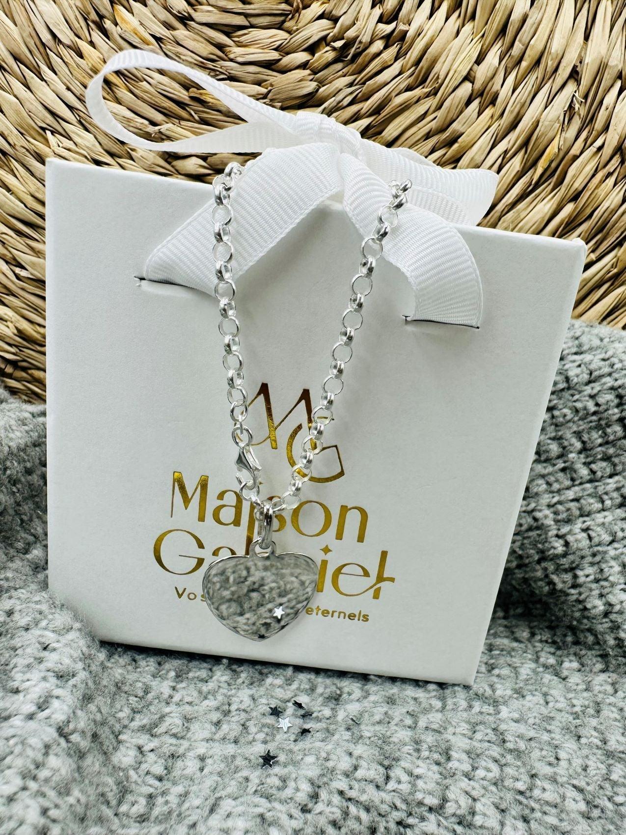 Bracelet "Ariel", maille Jaseron forte en argent 925 - Maison Gabriel