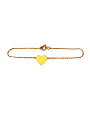 Bracelet "Douceur" à cœur gravable, en or 18 carats - Maison Gabriel