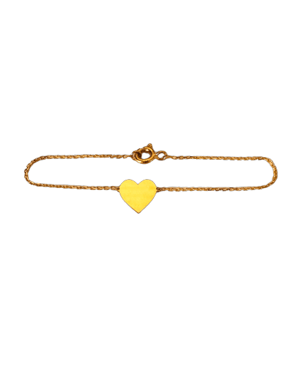 Bracelet "Douceur" à cœur gravable, en or 18 carats - Maison Gabriel
