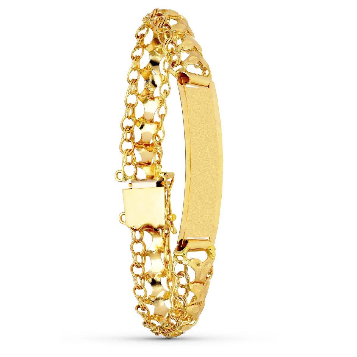 Bracelet "Liesse" en or jaune 18 carats sculpté - Maison Gabriel