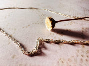 Bracelet ou chaîne en corde torsadée Singapour argent 925 rhodié - Maison Gabriel