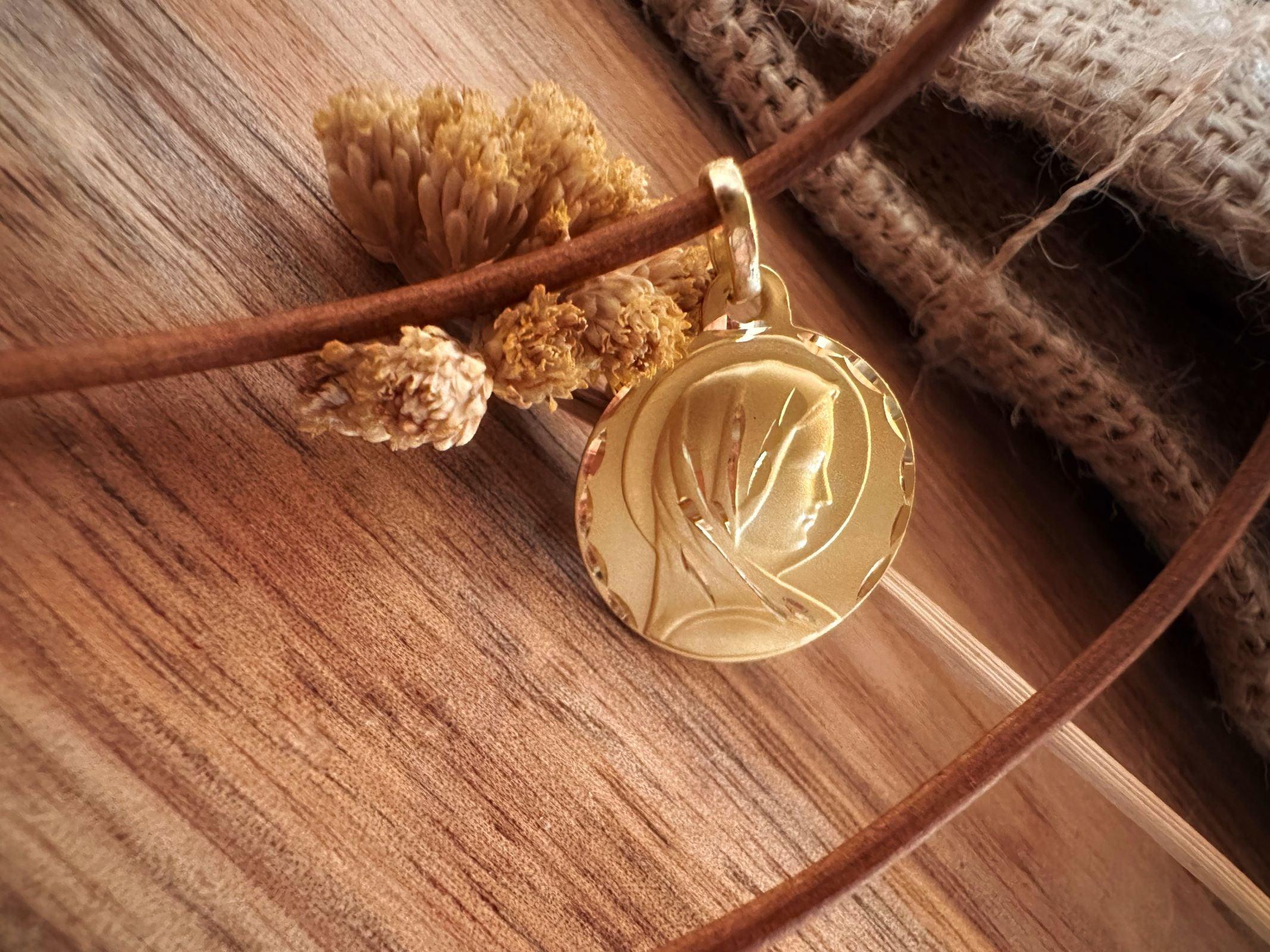 Bracelet ou lien "Hyacinte" en cordelière de Cuir de bovin naturel - Maison Gabriel