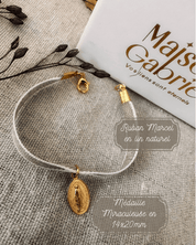 Bracelet ou lien "Marcel" en ruban de Lin naturel - Maison Gabriel