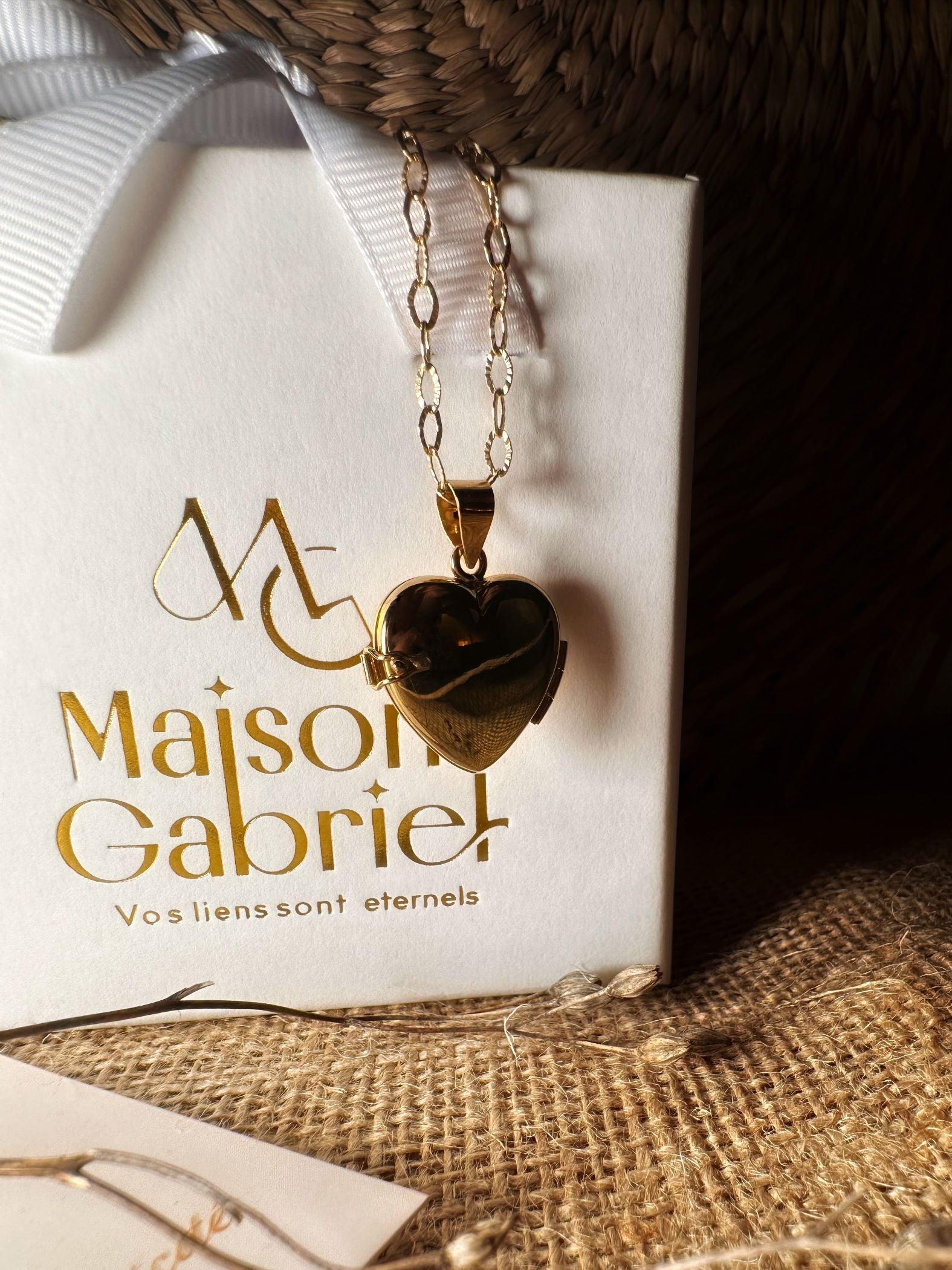 Cassolette "Joséphine" gravable, en or jaune 18 carats - Maison Gabriel