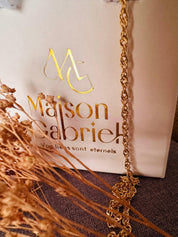 Chaîne corde torsadée Singapour en or jaune 18 carats - Maison Gabriel