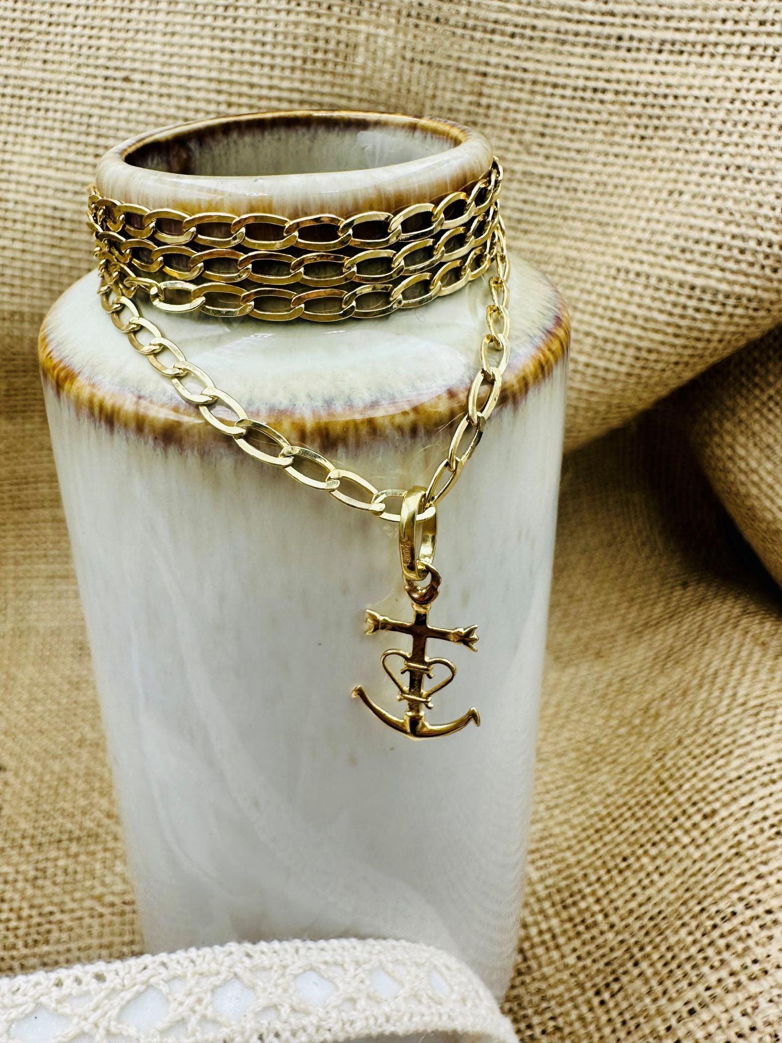 Chaîne maille Cheval en or jaune 18 carats – Maison Gabriel