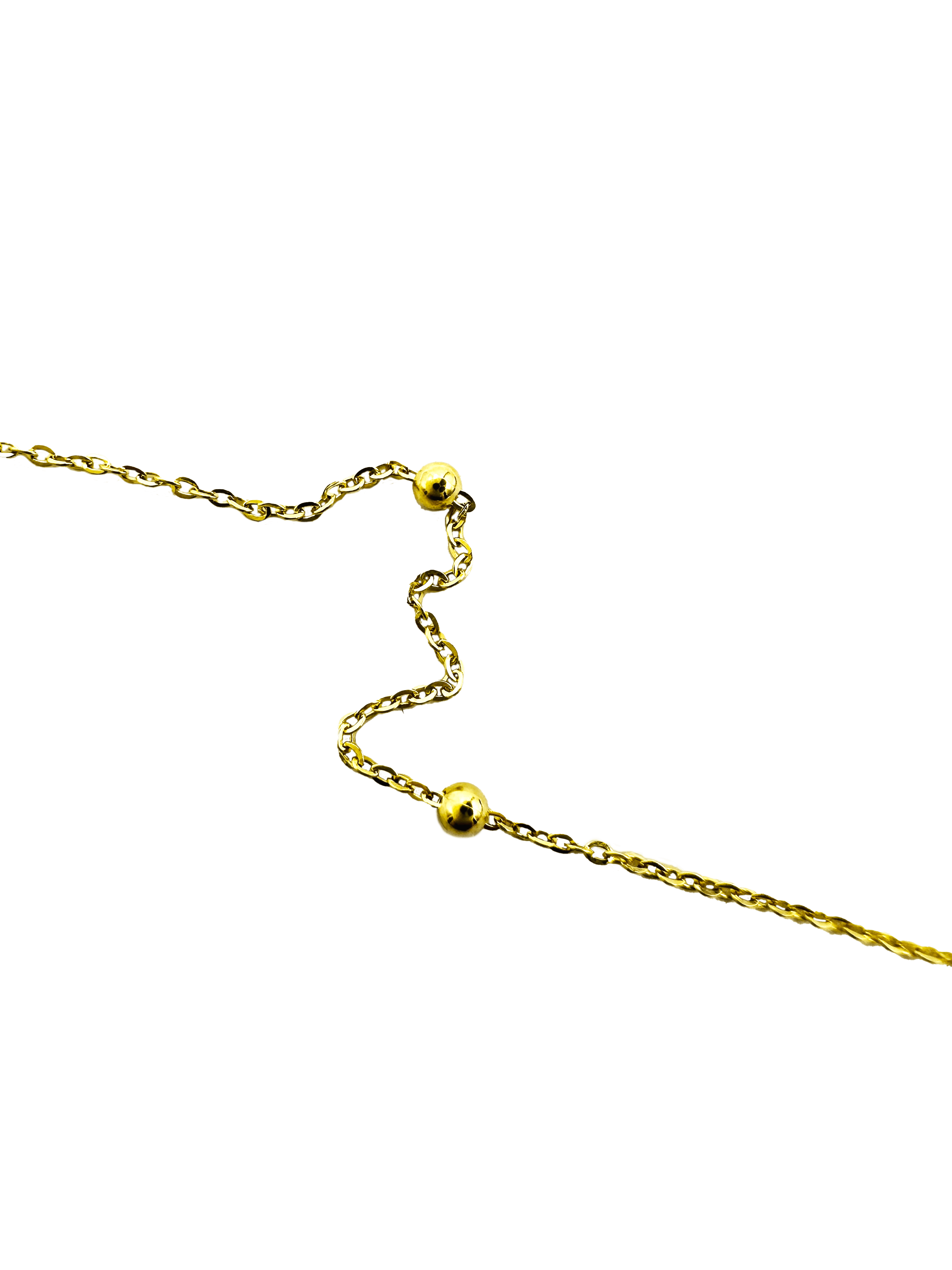Chaîne "Valentina", chaîne fine et boules, en or jaune 18 carats - Maison Gabriel