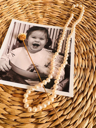 Collier "Poehere", rang de perles blanches de culture, fermeture or 18 carats ou argent 925 - Maison Gabriel