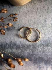 Créoles torsadées "Bella", en or 18 carats, fermoir russe - Maison Gabriel