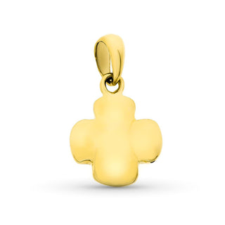 Croix "Alegria" en or jaune 18 carats poli, bordures arrondies - Maison Gabriel