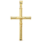 Croix "Amen" en or jaune 18 carats, finition polie brillante - Maison Gabriel