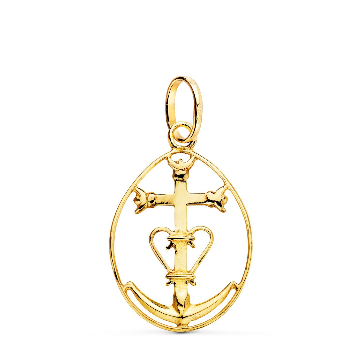 Croix de Camargue ajourée en or jaune 18 carats - Maison Gabriel