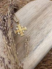 Croix de Jérusalem en or jaune 18 carats - Maison Gabriel