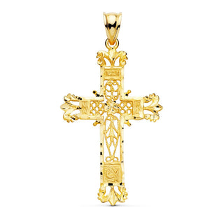 Croix "Etincelle" en or jaune 18 carats, finition ajourée - Maison Gabriel