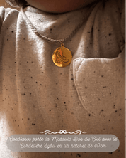 Médaille "Don du Ciel" gravable, ajourée colombe, en or 18 carats - Maison Gabriel